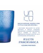 Lot de 6 verres à eau Unico Ruota Panoramica bleu - 325 ml