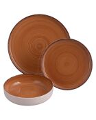 Service de table Baita Modern chocolat - 18 pièces