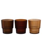 12 verres Unico en PS Shades of Chocolate assortis - 300 ml