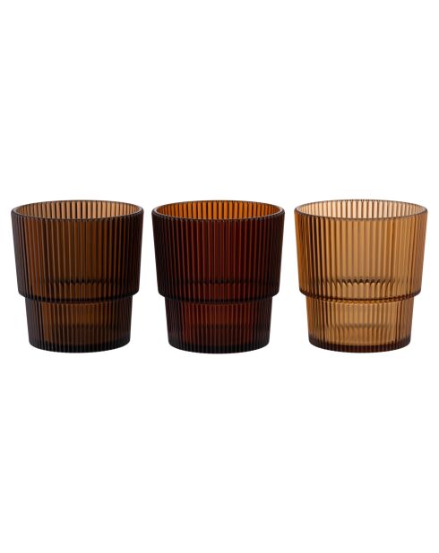 12 verres Unico en PS Shades of Chocolate assortis - 300 ml