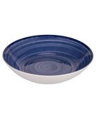 Lot de 6 assiettes à soupe Baita Acqua décor F bleu ciel - 4,5x20 cm