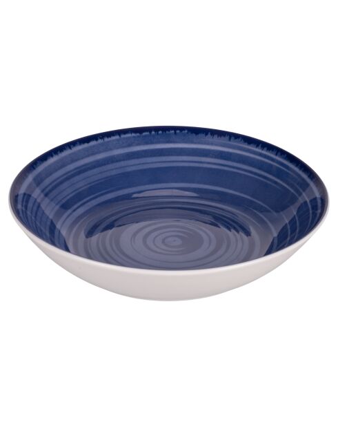 Lot de 6 assiettes à soupe Baita Acqua décor F bleu ciel - 4,5x20 cm