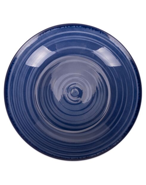 Lot de 6 assiettes à soupe Baita Acqua décor F bleu ciel - 4,5x20 cm