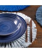 Lot de 6 assiettes à soupe Baita Acqua décor F bleu ciel - 4,5x20 cm