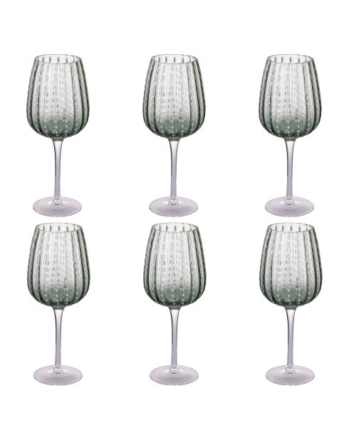 Lot de 6 gobelets Shiraz Greenery verts - 500 ml