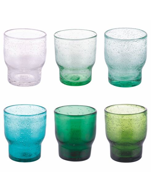 Lot de 6 verres Unico Greenery vert - 325 ml