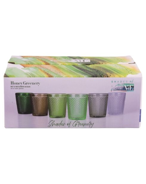 Set di 6 bicchieri Green Honey Shades of Green - 300ml