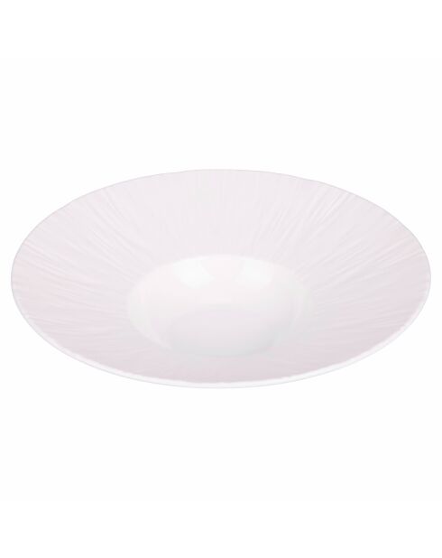Lot de 3 assiettes à soupe Horeca blanches - 23,7x5,9 cm