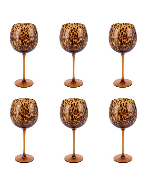 Set mit 6 Jamila Amber Cocktailgläsern - 515 ml