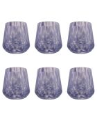 Set mit 6 lila Süßwassergläsern — 410 ml