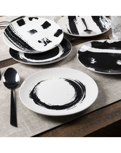 Lot de 6 services à dessert The Black Mood Lot de 6 modèles assortis - 2x19,4 cm
