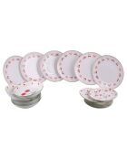 Service de table Cherry Heart multicolore - 18 pièces