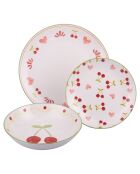 Service de table Cherry Heart multicolore - 18 pièces