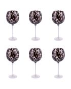 Set de 6 copas de cóctel negras transparentes Jamila - 515 ml