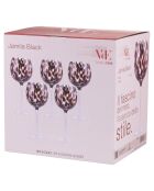 Set de 6 copas de cóctel negras transparentes Jamila - 515 ml