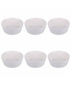 Lot de 6 assiettes à soupe Delice blanches - 6,7x17,8 cm