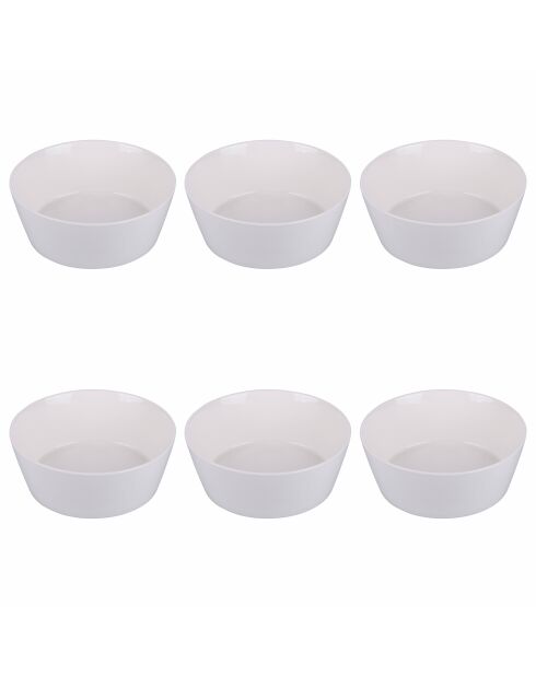 Lot de 6 assiettes à soupe Delice blanches - 6,7x17,8 cm