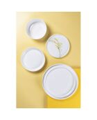 Lot de 6 assiettes à soupe Delice blanches - 6,7x17,8 cm