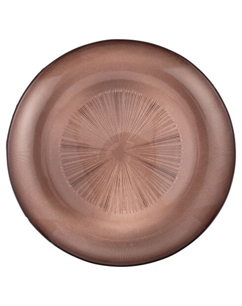 Sous-assiette en verre Chocolat - D.33 cm