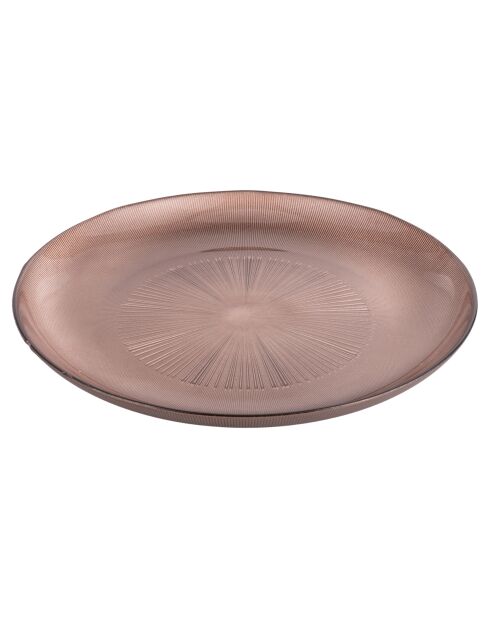 Sous-assiette en verre Chocolat - D.33 cm