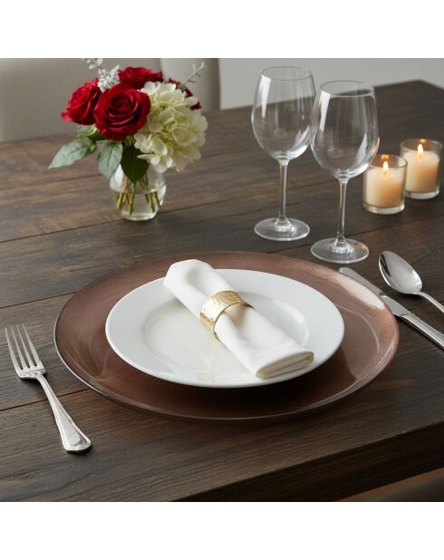 Sous-assiette en verre Chocolat - D.33 cm