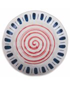 Service de table Sahara bleu/blanches/rouge - 18 pièces