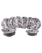 Service de table Madame Black noir/blanc - 18 pièces