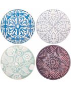 Lot de 4 assiettes Reactive 4 modèles assortis - D.22 cm