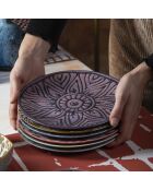 Lot de 4 assiettes Reactive 4 modèles assortis - D.22 cm