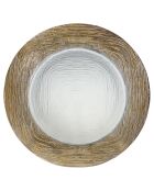 Sous-assiette en verre doré - D.33 cm