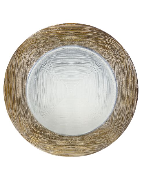 Sous-assiette en verre doré - D.33 cm