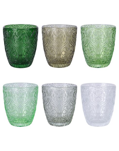 Lot de 6 verres Granada Greenery verts - 300 ml