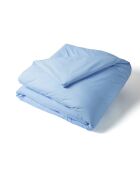 Housse de couette en percale de coton uni ciel