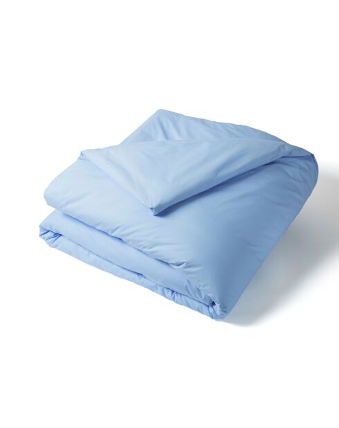 Housse de couette en percale de coton uni ciel