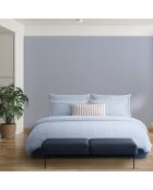 Copripiumino + federa in cotone percalle blu chiaro Nantes - 140x200 cm