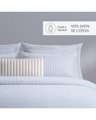 Copripiumino + federa in cotone percalle blu chiaro Nantes - 140x200 cm