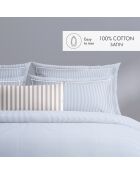 Copripiumino + federa in cotone percalle blu chiaro Nantes - 140x200 cm