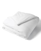Housse de couette en percale de coton uni blanche