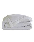 Housse de couette en satin brodé Dolly blanche