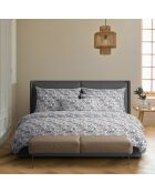 Copripiumino Leela in raso di cotone bianco + federa - 140x200 cm