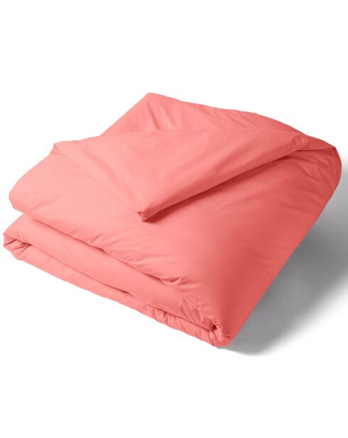 Housse de couette en percale de coton uni orange