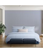 Copripiumino in cotone percalle blu chiaro Nantes + 2 federe - 260x240 cm