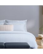 Copripiumino in cotone percalle blu chiaro Nantes + 2 federe - 260x240 cm