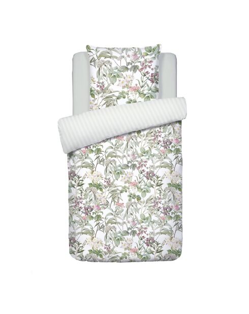 Copripiumino Rozas in raso di cotone bianco + federa - 140x200 cm