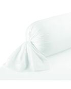 Uni 1 baratta bolstertas van witte katoensatijn 01 - 43x210 cm