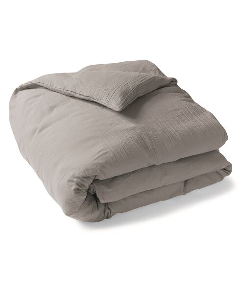 Housse de couette en gaze de coton grise