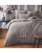 Housse de couette en gaze de coton grise