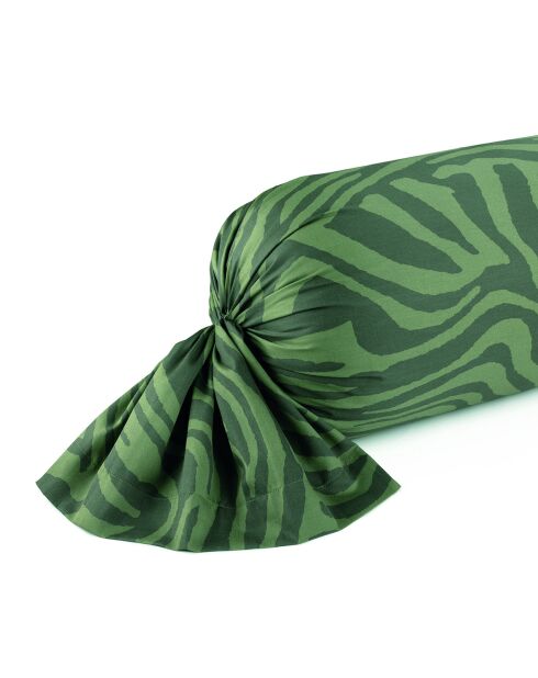 Evasion Nackenetui aus Baumwollsatin in Zebraform, 43 x 210 cm, Dunkelgrün