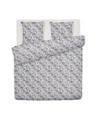 Funda nórdica Leela de satén de algodón blanco y 2 fundas de almohada, 240 x 220 cm