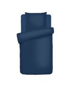 Housse de couette + taie d'oreiller gaze de coton Uni bleu 14 - 140x200 cm